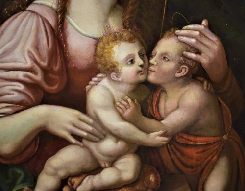 Vierge à l'Enfant et Saint Jean Baptiste - atelier de Giampietrino (1480-1553) - Romano Ischia